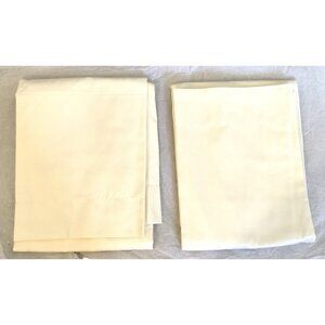Vintage Wardwell 100% Cotton Cream Color Pillow Cases 24”x40” Set Of 2 Open Box